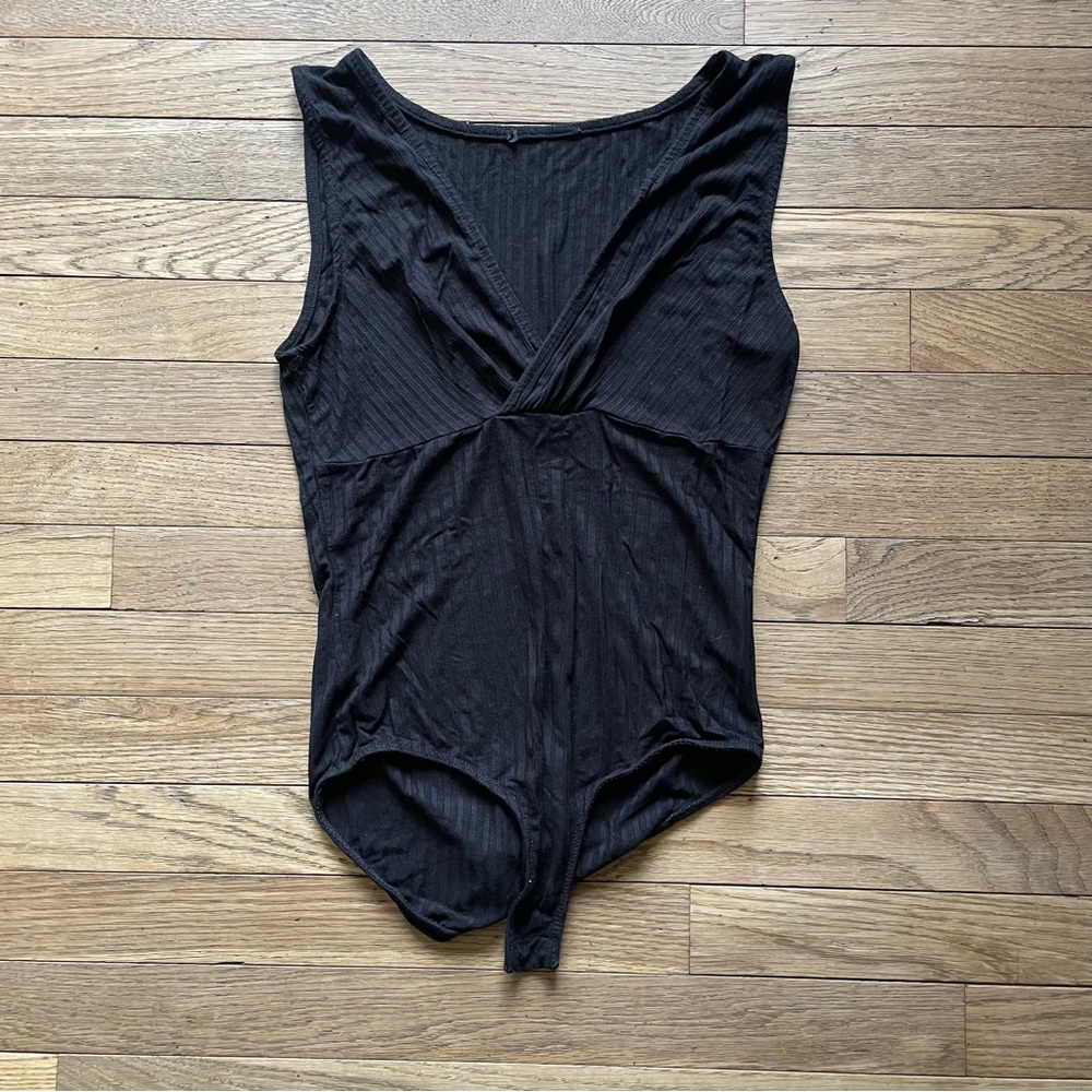 Black blouse Bodysuit size tag removed size S